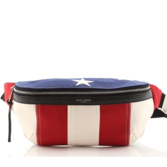 NWT Saint Laurent Belt Pouch American Flag Capsule Collection‎ - Picture 1 of 9